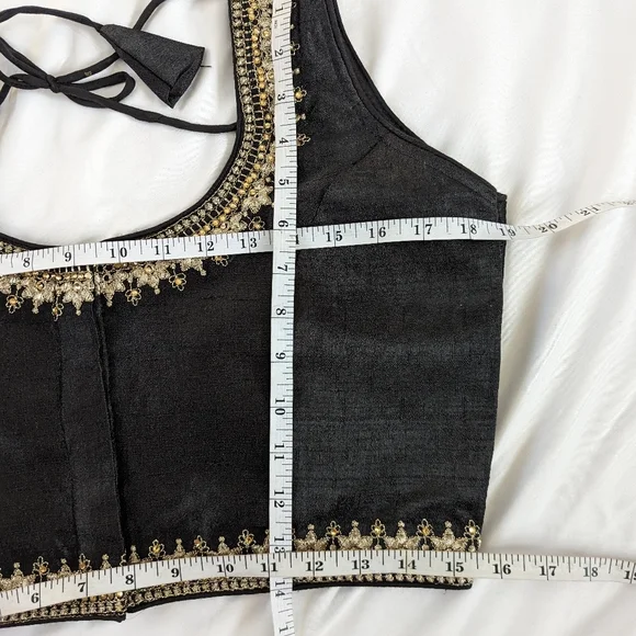 Black readymade blouse for Saree or Lehenga - Picture 6 of 8